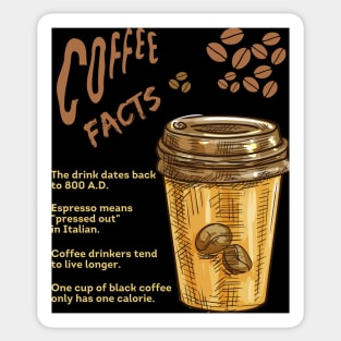 Coffee facts Sticker